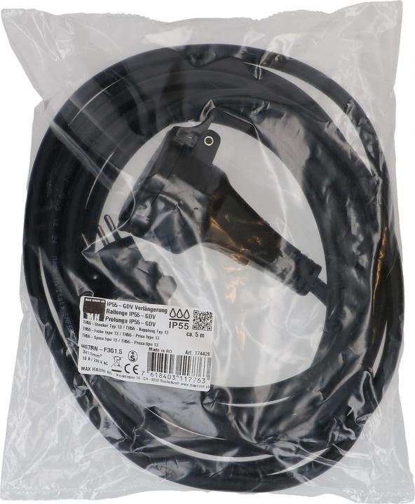 Actual product image Max Hauri GDV-Verlängerung H07RN-F3G IP55 (5 m, Type 13)