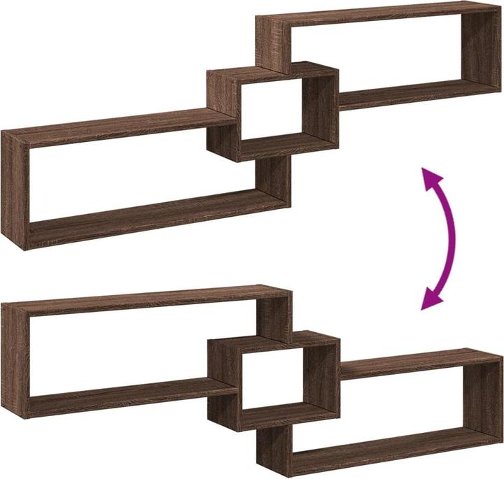Productafbeelding VidaXL Eiken wandmeubel (158 x 18 x 53 cm)