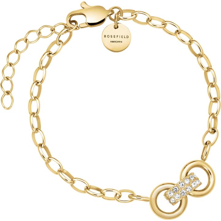 Rosefield Bow Link Studs Bracelet Gold Armband (19.50 cm, Edelstahl)