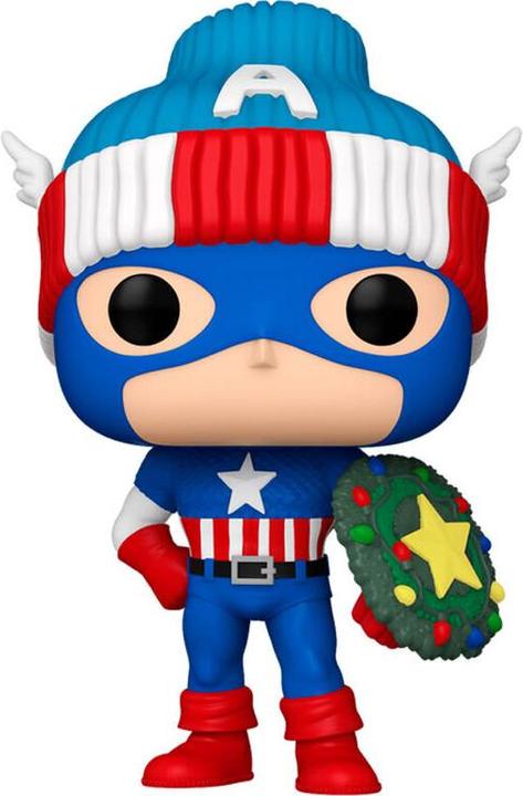Produktbild Funko Marvel POP! Vinyl Figur Holiday Capt. America 9 cm