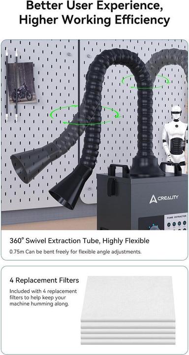 Image du produit Creality extracteur de fumée portable avec filtre (Nettoyage)