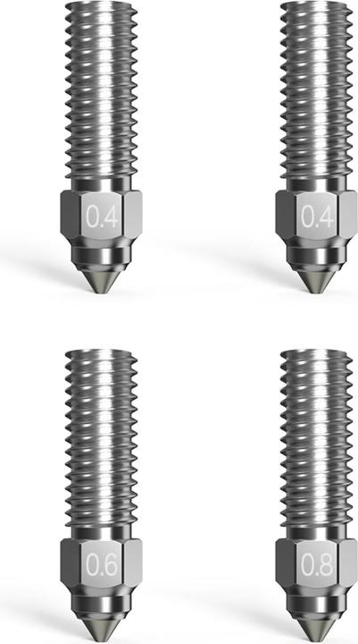 Image du produit Creality K1 Kit de buses en cuivre avec insert en acier trempé 0.4/0.6/0.8mm (Tube de grenaillage)