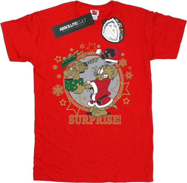 Immagine prodotto Tom & Jerry Christmas Surprise Maglietta Ragazze (116)