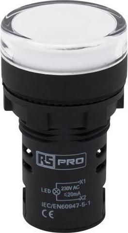 Actual product image Rs Pro Indicator light LED white 230V