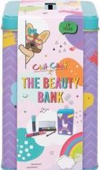Chit Chat Beauty Bank Money Tin with Eyeshadow Palette, Lip Gloss, and Nail Varnish