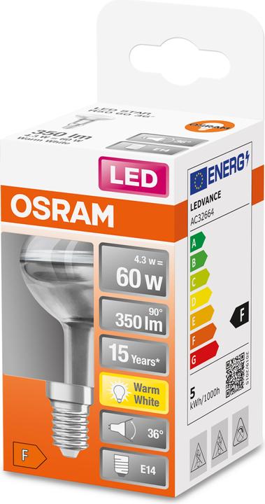 Image du produit Osram Star R50 (E14, 4.30 W, 345 lm, 1 x, F)