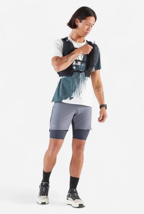 Image du produit Kiprun Laufshirt kurzarm Langstrecke Herren - Run 900 Ultra beige Print (L)