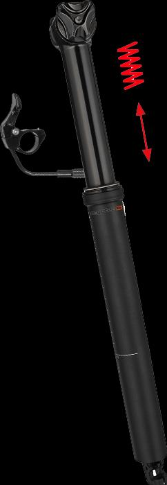 Ergotec Sattelstütze VIPER Up & Down S 31.6 x 397 80mm Offset 0mm AL 6066 T6 SafetyLevel6 (31.60 mm)