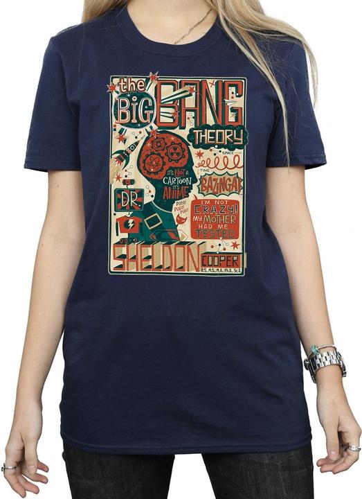 Immagine prodotto Big Bang Theory Poster infografico - Maglietta boyfriend in cotone (3XL)