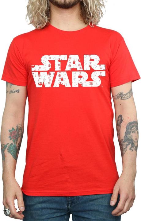 Actual product image Star Wars Mens Christmas Logo T-Shirt (M)