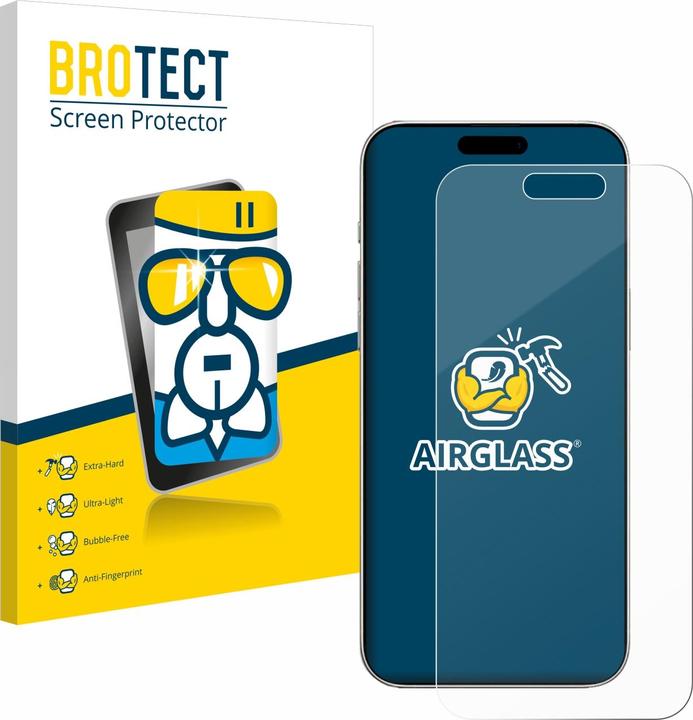 Produktbild BROTECT Schutzglas Schutzfolie Glas Folie Displayschutz klar (1 Stück, Apple iPhone 16)