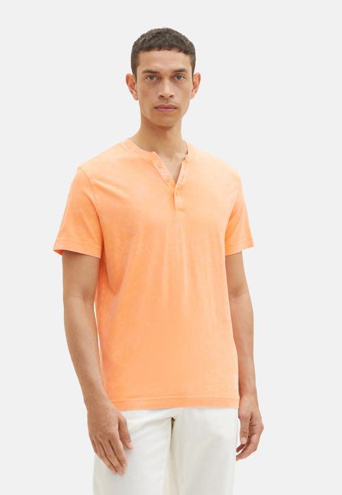 Actual product image Tom Tailor T-Shirt Kurzarmshirt mit Henley-Ausschnitt und ausgewaschener Optik (3XL)