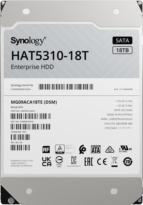 Produktbild Synology HAT5310-18T (18 TB, 3.5", CMR)