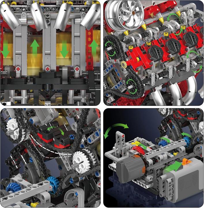 Actual product image Mould King F488 V8 engine
