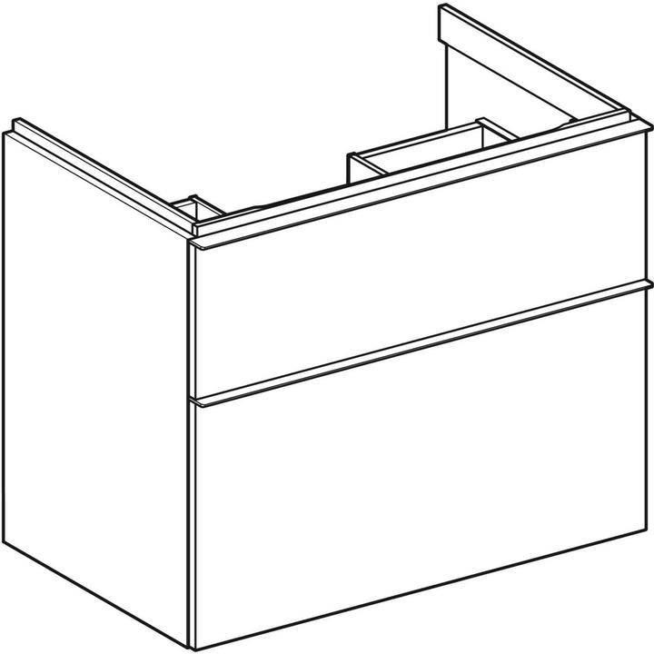 Produktbild Geberit iCon Unterschrank für Waschtisch, 2 Schubladen, 74x61,5x47,6 cm, 502304 (74 x 47.5 x 61.5 cm)