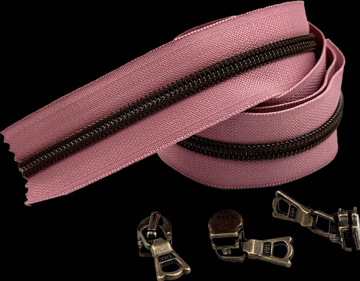 Dusky pink, Aged brass