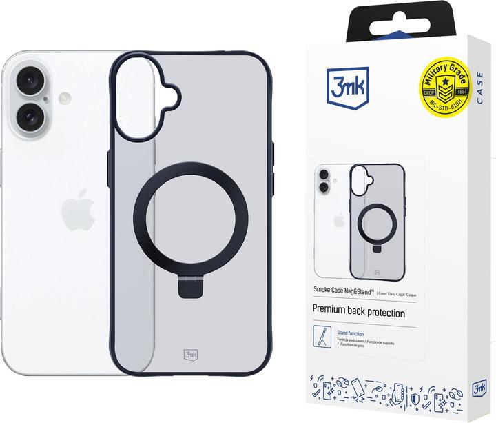 3MK Custodia Smoke iPhone 16 Plus Magsafe & Stand (Apple iPhone 16 Plus)
