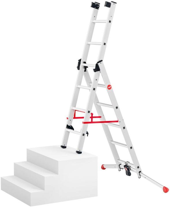 Actual product image Hailo S100 ProfiLOT | 2 x 6 + 1 x 5 rungs (Stepladder, 48 cm)