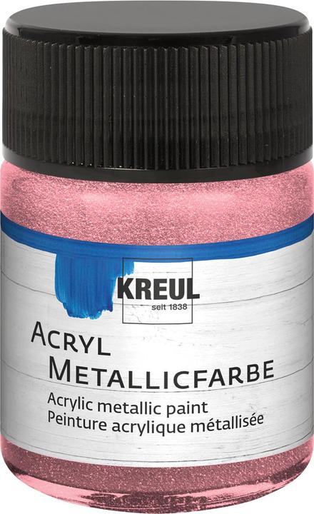 Actual product image Kreul Acrylic metallic paint, creamy opaque, 50 ml (Rose, 50 ml)
