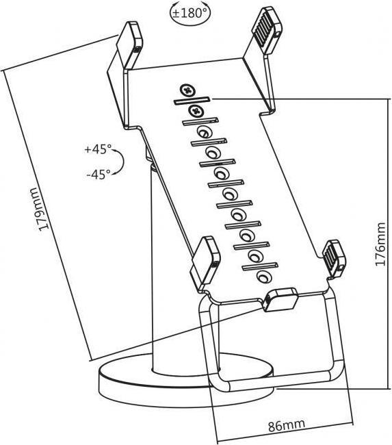 Produktbild Sbox POS SWIWEL Credit Card Stand PTM-03
