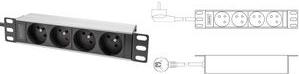 Actual product image Digitus 10" socket strip with aluminum profile, 4-way CEE 7/5 sockets (4 x, CEE 7/5, 2 m)
