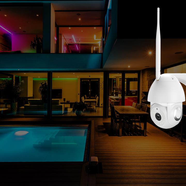 Actual product image Tellur Smart WiFi Outdoor Camera 3MP, UltraHD, Autotracking, PTZ white (2304 x 1296 Pixels)