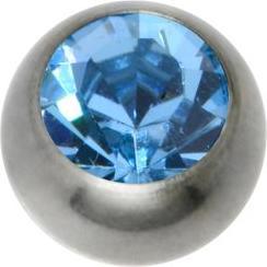 Produktbild Bijouteria 1.2mm Titan Piercingteil (Kristall, Titan)