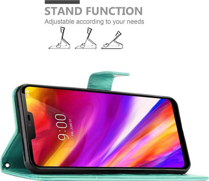 Produktbild Cadorabo Flower Book Hülle für LG G7 ThinQ / FIT / ONE (LG G7 Fit, OnePlus X, LG G7 ThinQ)