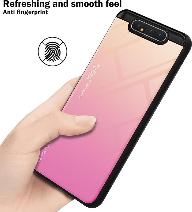 Productafbeelding Cadorabo TPU 2 kleuren glasdekking (Samsung Galaxy A80)