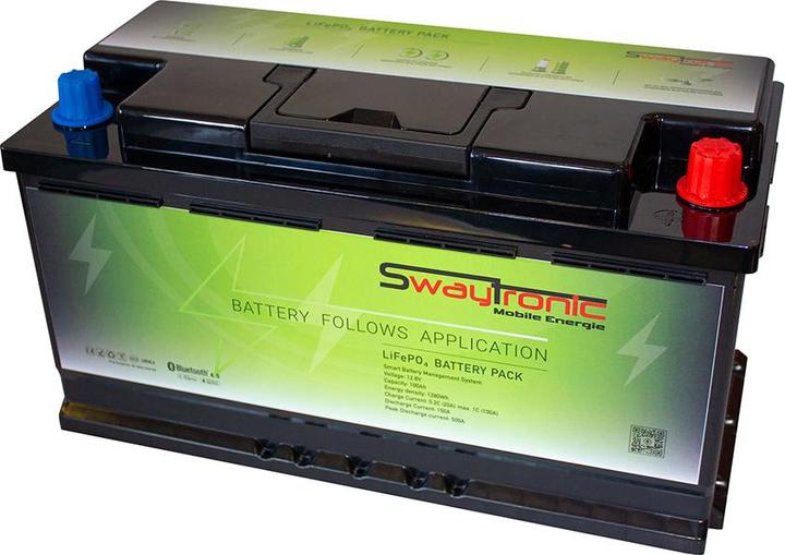 Produktbild Swaytronic LiFePO4 12.8V 120Ah Speicherbatterie (12.80 V, 120 Ah)