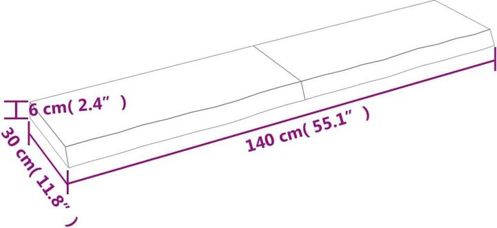 Actual product image VidaXL Saba (140 x 30 x 6 cm)