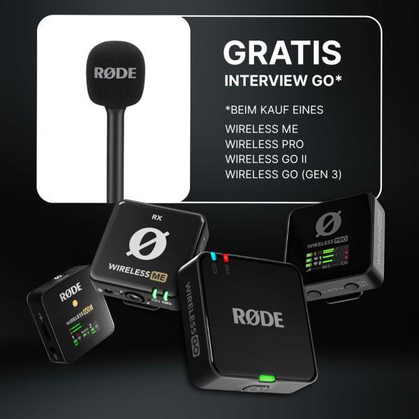 Produktbild RØDE Mikrofon-Funksystem Wireless ME Dual Promo-Aktion Für kurze Zeit mit Interview GO