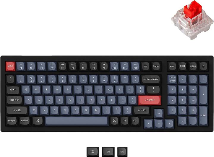 Actual product image Keychron Key K4Pro 96% Alu RGB Key Red H K4P-H1-EN (DE, Wireless)