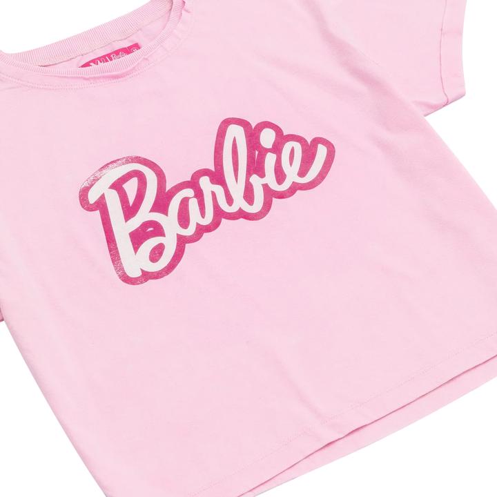 Immagine prodotto Barbie Maglietta Corta Logo Effetto Invecchiato Donna (XL)