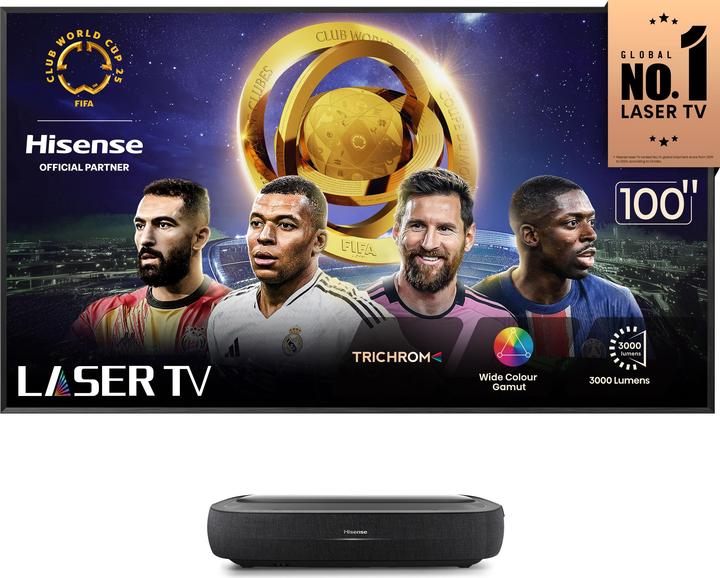 Image du produit Hisense 100L9HD avec écran 100" ALR Daylight (4K, 3000 lm, 0.25:1)