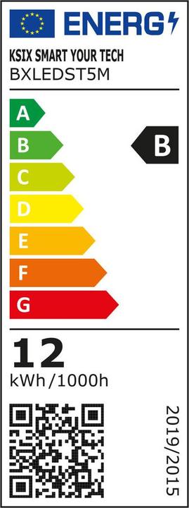 Label énergétique KSIX Bande LED (500 cm, Intérieur, Extérieur)