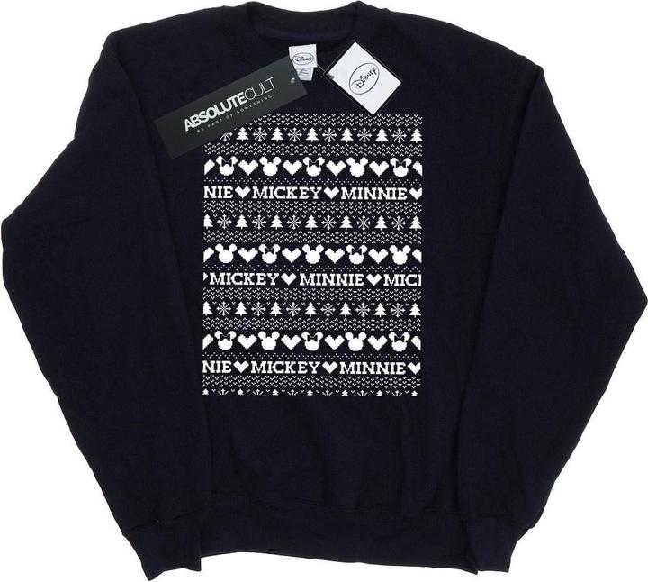 Disney Mickey And Minnie Christmas Fair Isle Sweatshirt (S)
