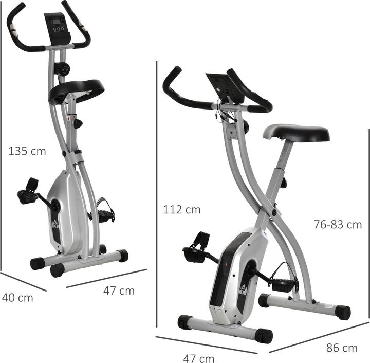 Actual product image Homcom Exercise bike with 8 resistance levels