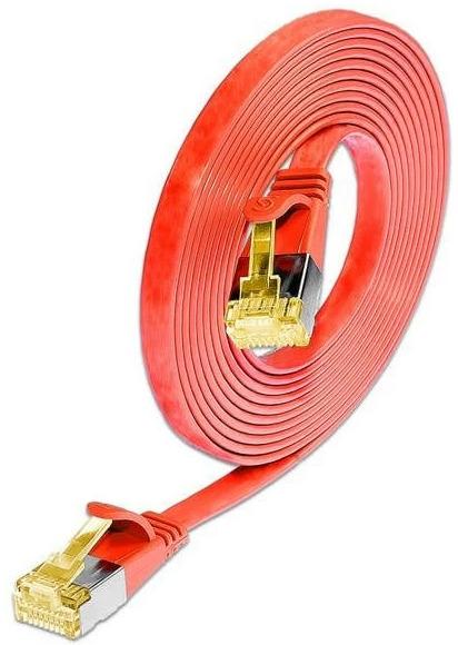 Actual product image Wirewin Slim patch cable: U/FTP, 50cm, red (U/FTP, CAT6a, 0.50 m)