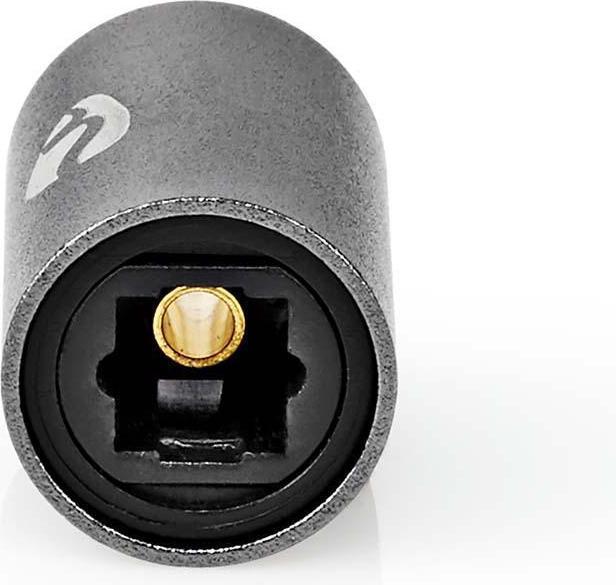 Actual product image Nedis Optical audio adapter TosLink jack - TosLink jack Aluminium Grey Anthracite