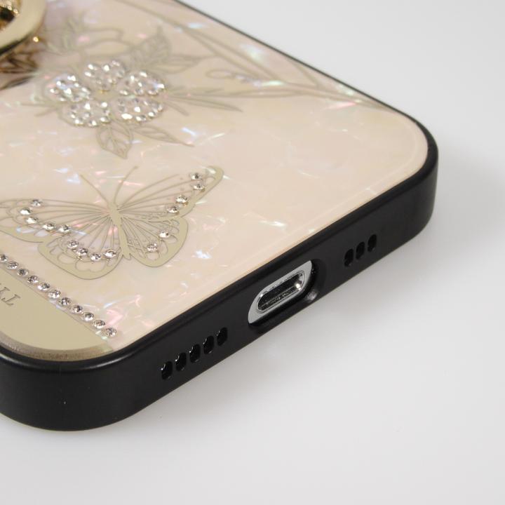 Image du produit PhoneLook Coque Nacre papillon strass avec support vidéo (Apple iPhone 13 Pro Max)