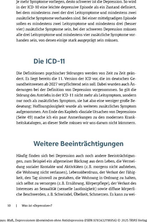 Produktbild Depressionen überwinden ohne Antidepressiva (Deutsch, Reinhard Mass, 2024)