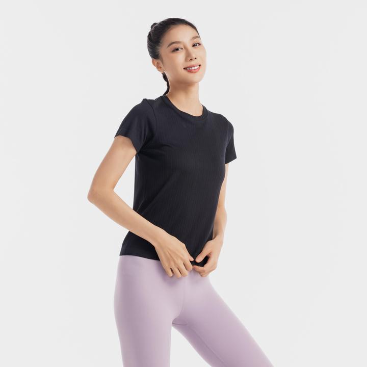 Actual product image Kimjaly T-Shirt Crop Top seamless - 500 black (XL)