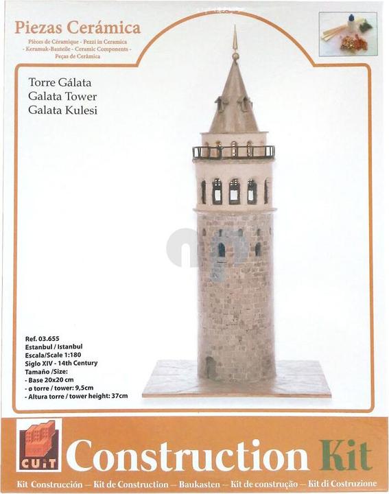 Image du produit Block Cuit. Kit maquette 3D en céramique - Tour de Galata - Istanbul (36 x 75 x 28 cm)