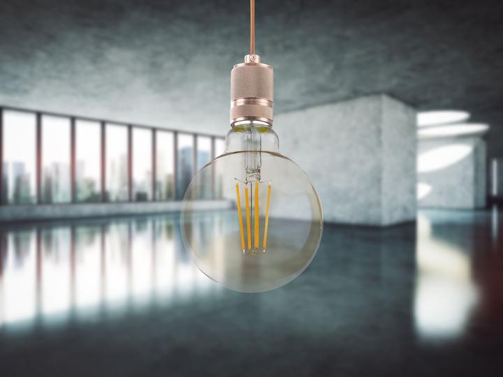 Actual product image Globo LED Light Bulb Glass Amber, 1xe27 LED (E27, 7 W, 5 x, F)