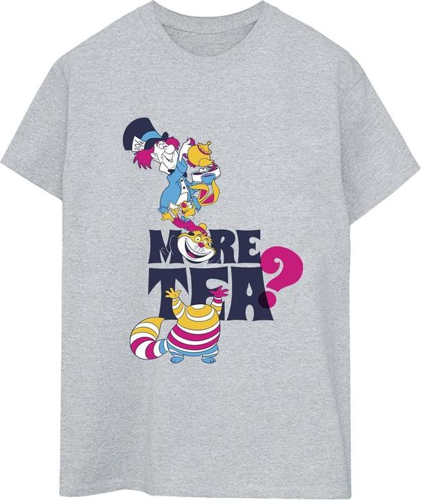 Actual product image Disney Womens/Ladies Alice In Wonderland More Tea Cotton Boyfriend T-Shirt (XXL)