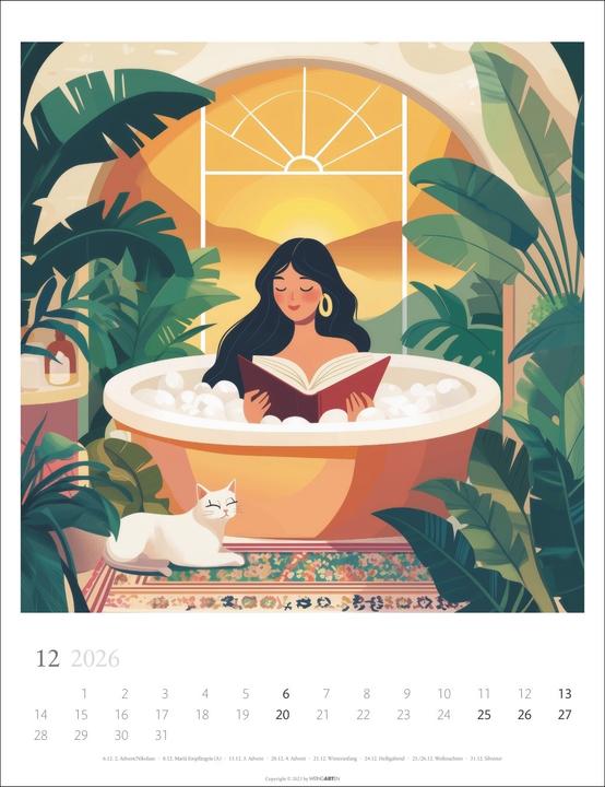 Actual product image Book Love Kalender 2026 (30 x 39 cm, German)