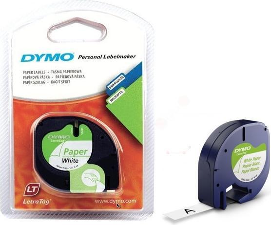 Produktbild Dymo Papierband schwarz auf weiss (1.20 cm, Weiss)