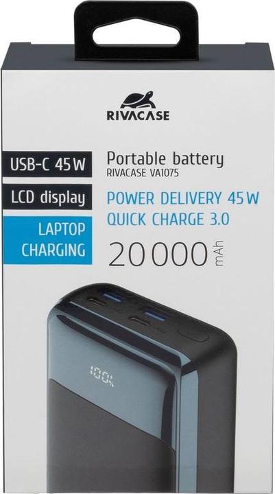 Image du produit Rivacase Batterie 20 000 Mah 45W Qc/Pd (20000 mAh, 45 W, 74 Wh)