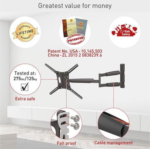 Actual product image Barkan WH 443XL-SW (Wall, 83", 50 kg)